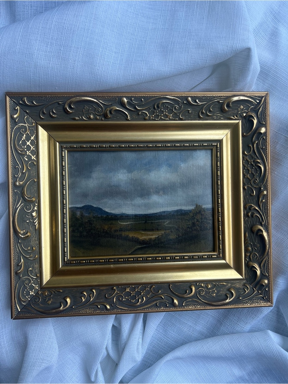 “This Must Be The Place” oil painting framed
